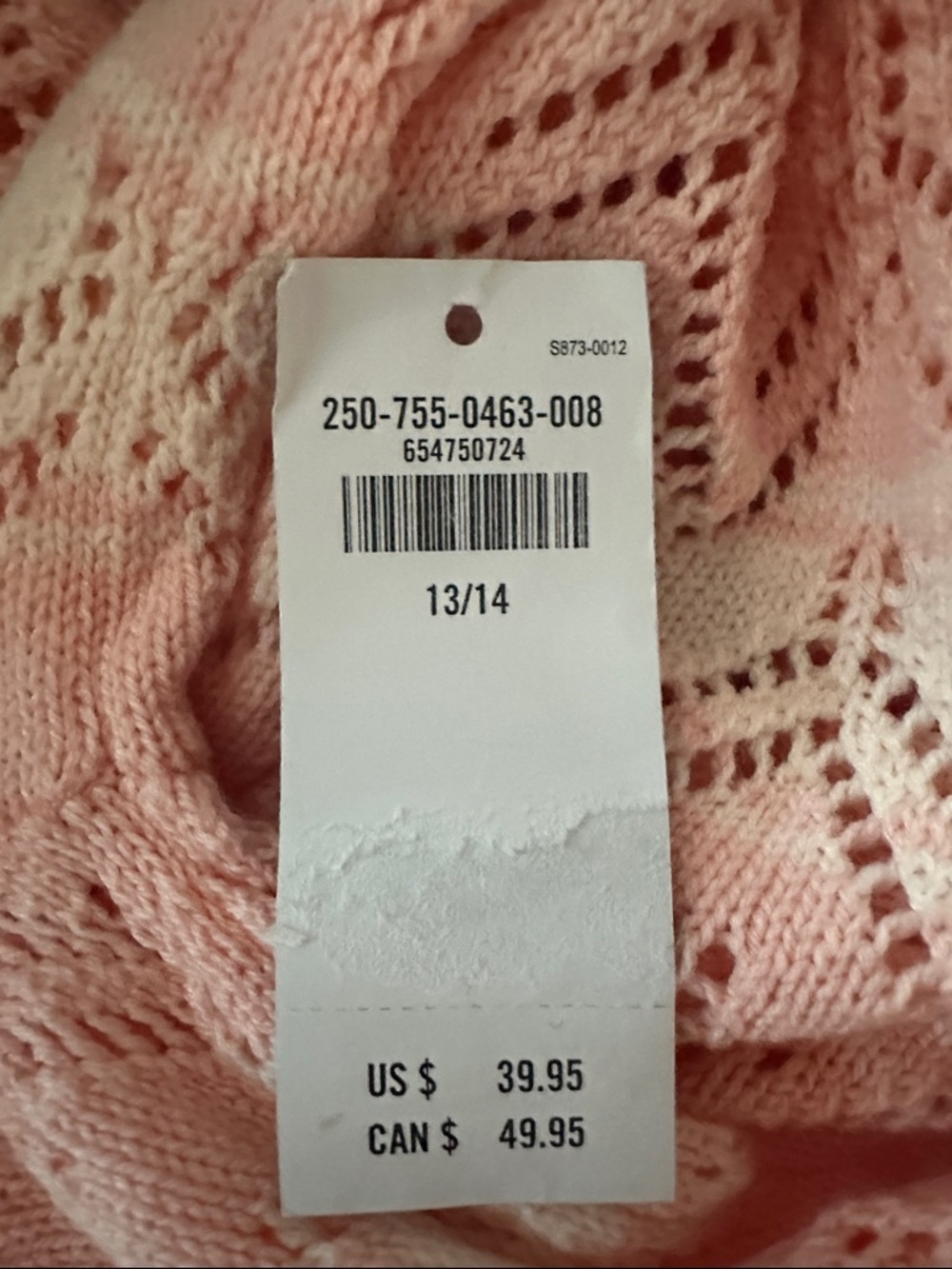 Abercrombie Kids Pink Ombre Cardigan Pointelle Knit Boho Cottagecore - Picture 6 of 6